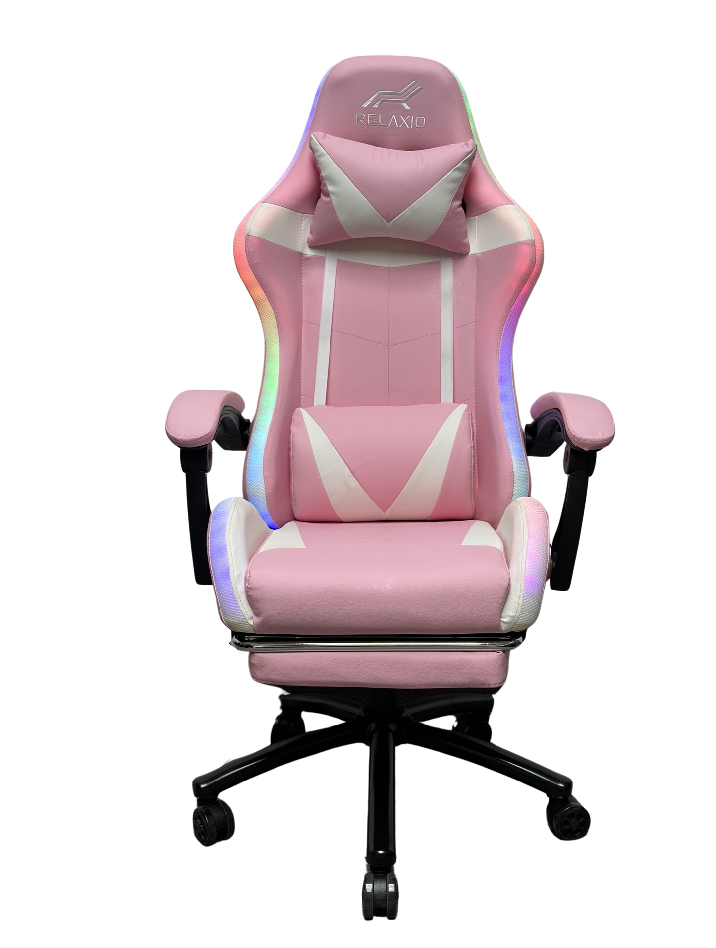 Gaming Chair With Headrest and Foot Rest LED Light