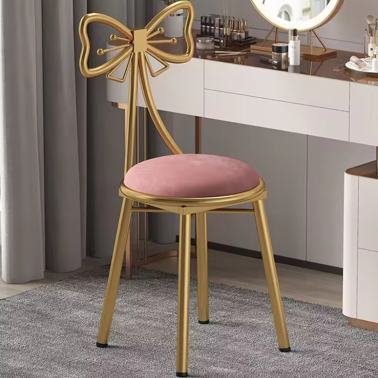 Pink Dressing Makeup Stool Princess Chair