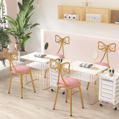Pink Dressing Makeup Stool Princess Chair