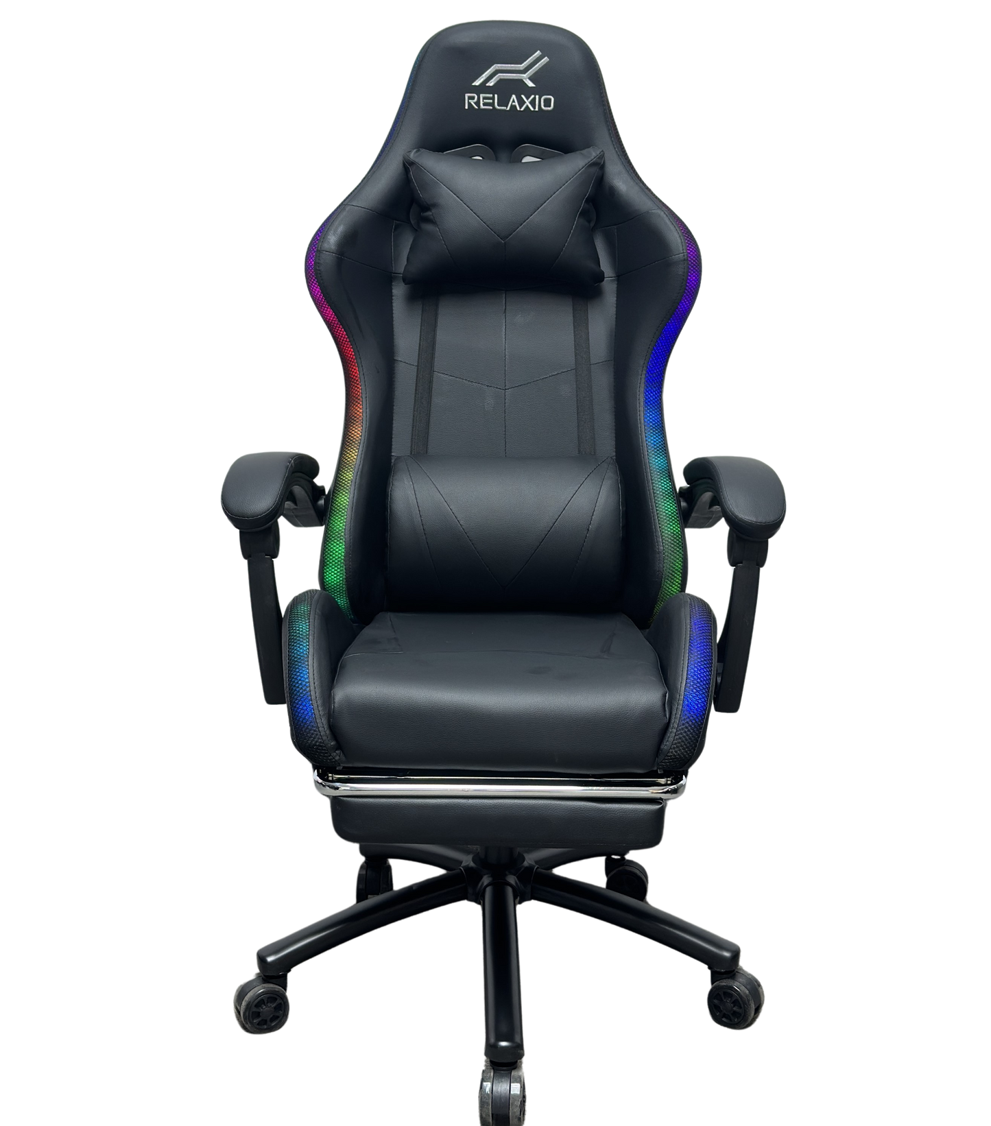 Gaming Chair With Headrest and Foot Rest LED Light