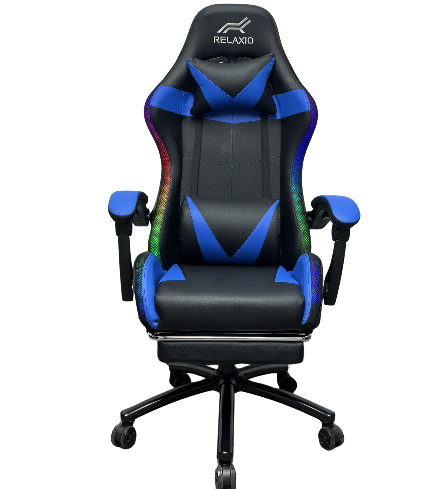 Gaming Chair With Headrest and Foot Rest LED Light